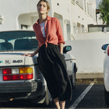 OIA gathered linen skirt