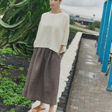 ARTIS tie-front linen skirt