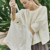 ARTIS tie-front linen skirt