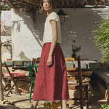 ANYA button front linen top