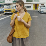 MALTA boxy linen top