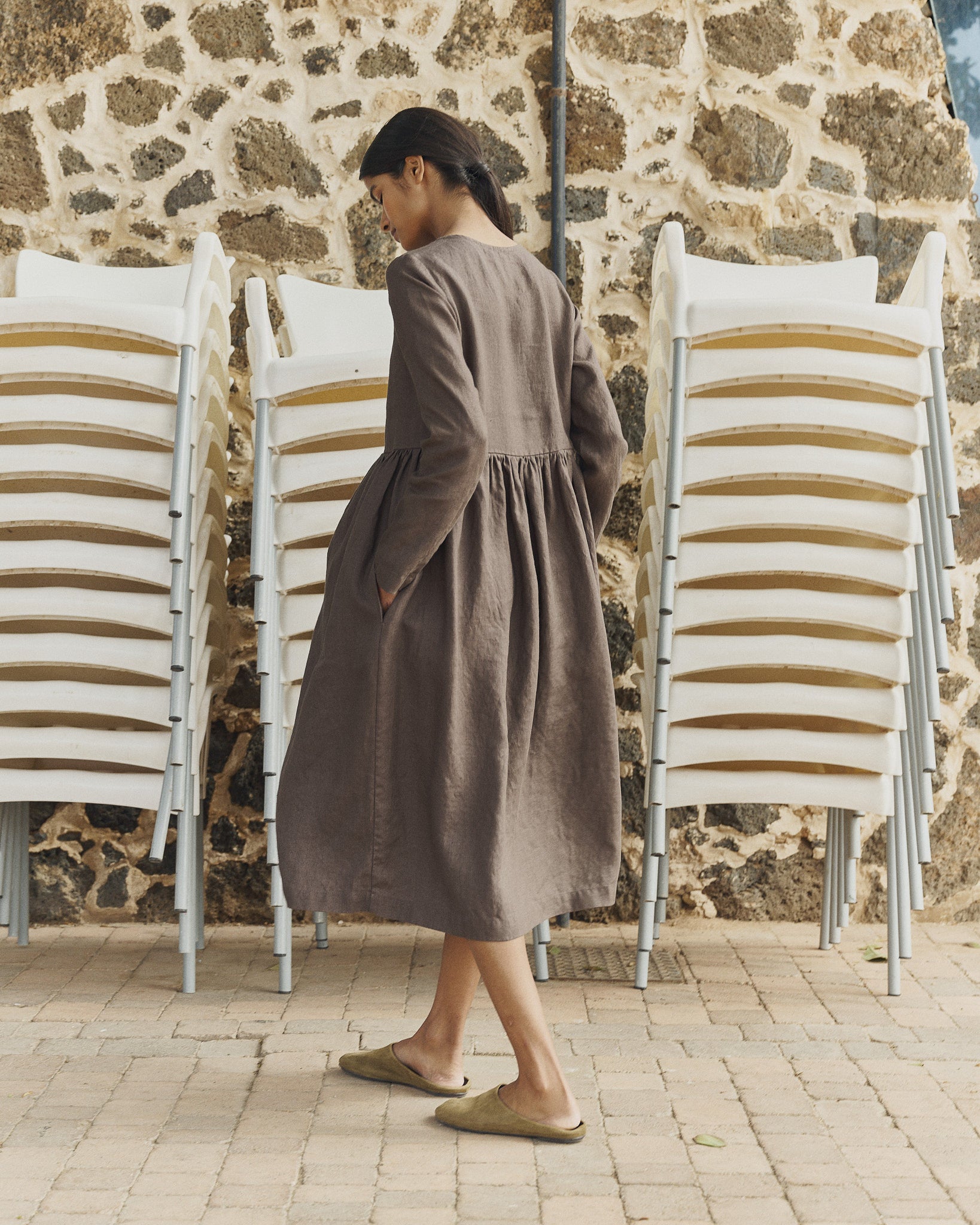 linen cotton size maxi dress Lisgai Cotton Linen Maxi Dress for Women, Summer Plus Size Baggy Crew Neck Dress with Pockets