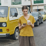 MALTA boxy linen top