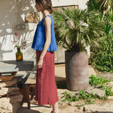 SION gathered linen skirt