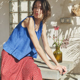 R: BERRY linen blouse (Color: Oat Milk; Size: M)