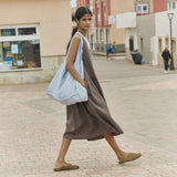 VOLUME oversized linen dress