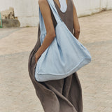 VOLUME oversized linen dress
