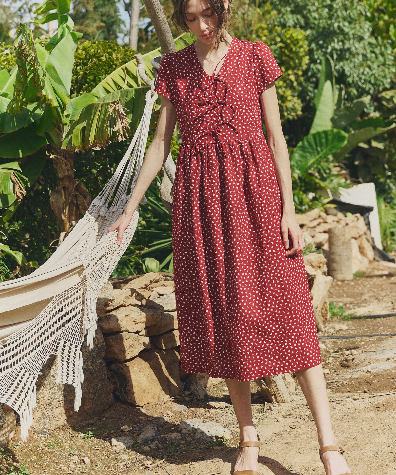Maxi BIANCA bow tie linen dress Maxi BIANCA bow tie linen dress