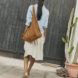 MARSEILLE linen front snap skirt