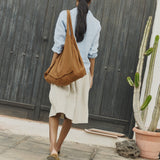 R: MARSEILLE linen front snap skirt (Color: Marsala; Size: XL)