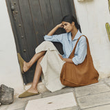 MARSEILLE linen front snap skirt