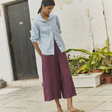 R: Maxi WELS wide leg linen pants (Color: Beige; Size: M - MAXI length)