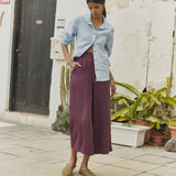 R: Maxi WELS wide leg linen pants (Color: Beige; Size: M - MAXI length)