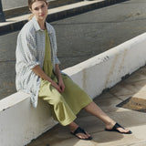 R: NAPA long linen dress (Color: Juniper Green; Size: XL - MAXI length)