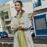 R: NAPA long linen dress (Color: Juniper Green; Size: XL - MAXI length)