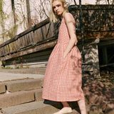 Maxi SMOCK loose linen dress