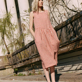 Maxi SMOCK loose linen dress