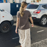 Alba scoop neck fitted linen top