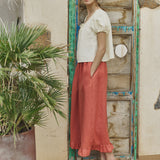 DELILAH maxi linen skirt