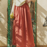 DELILAH maxi linen skirt