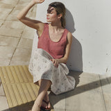 PORTO linen tank top