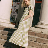 ICARIA tiered long linen dress