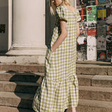 ICARIA tiered long linen dress