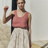 PORTO linen tank top