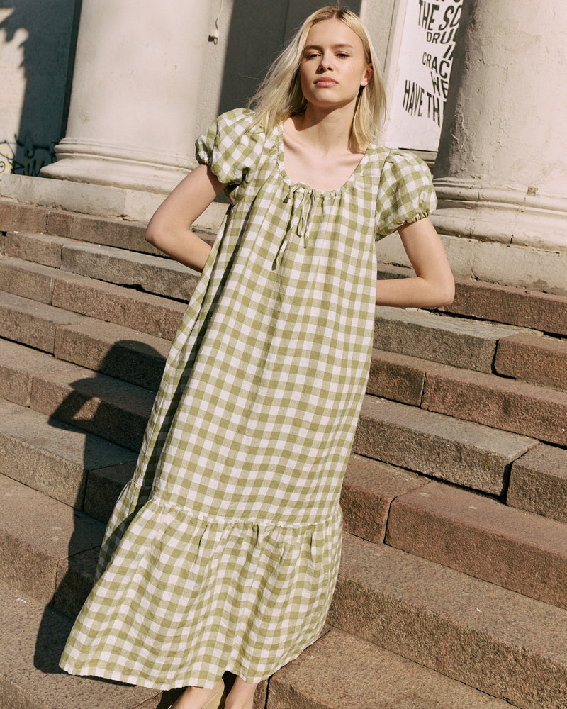 linen and cotton dresses for women Daisy Linen Dress - Oat