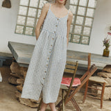 SARAH button down slip linen dress