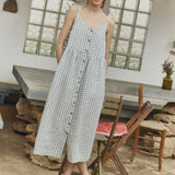 SARAH button down slip linen dress