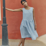 Midi SMOCK loose linen dress