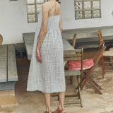 SARAH button down slip linen dress