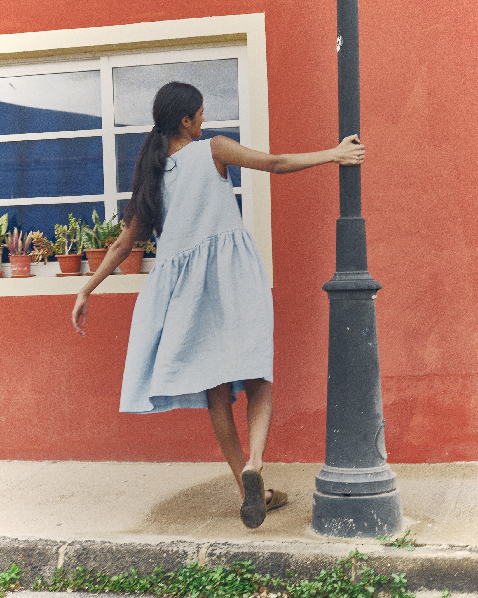 not perfect linen smock dress Maxi SMOCK loose linen dress