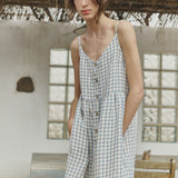 SARAH button down slip linen dress