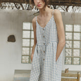 SARAH button down slip linen dress