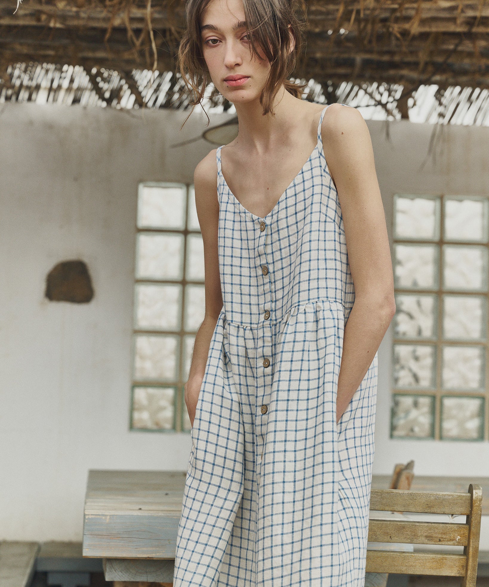 SARAH button down slip linen dress SARAH button down slip linen dress