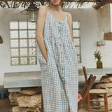 SARAH button down slip linen dress