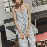 SARAH button down slip linen dress