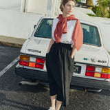 OIA gathered linen skirt