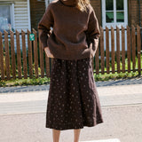 SION gathered linen skirt