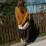 SION gathered linen skirt