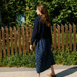 SION gathered linen skirt