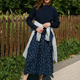 SION gathered linen skirt