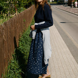 SION gathered linen skirt