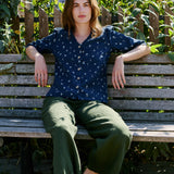 ISLA elbow sleeve linen shirt