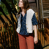 ISLA elbow sleeve linen shirt