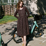 Long sleeve Maxi MAMA linen dress