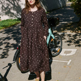 Long sleeve Maxi MAMA linen dress