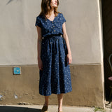 REINE waisted linen dress